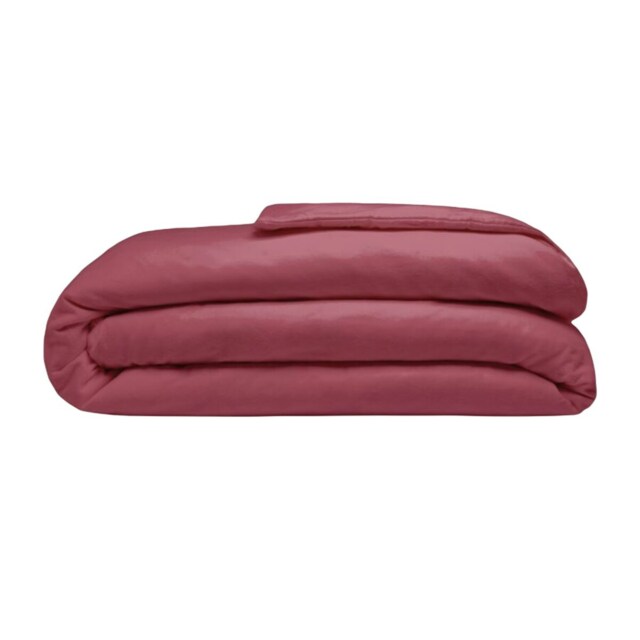Belledorm Brushed Cotton Duvet Cover - Red - Superking