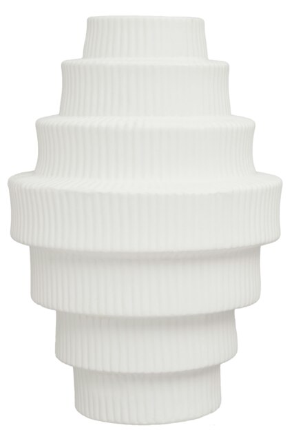 Interiors by Premier Versatile And Stylish White Large Vase, Lightweight Flower Ceramic vase, Modern Design Vase For Flowers White