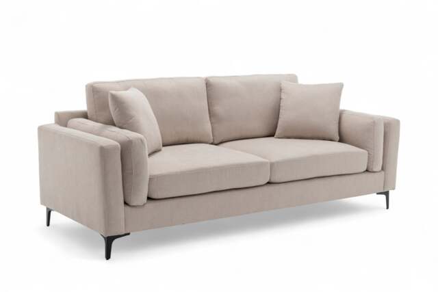 Fabric Beige 3 Seater Sofa MARGHERA