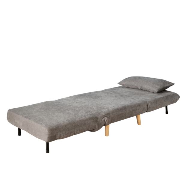 Single Clic Clac Sofa Bed Sleeper Couch Upholstered Living Furniture Grey Grey Chair