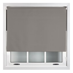 FURNISHED Grey Roller Blackout Made to Measure Insulated Easy Fit Window Blinds Grey Dark Grey