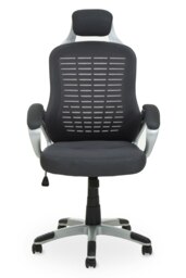 Orsina Ergonomic Dark Grey and Silver Home Office Chair, Comfortable Work From Home Chair, Movable Ergonomic Chair