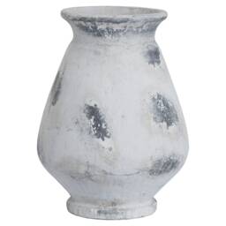 Hill Interiors Naxos Large Antique Style Vase - White - One Size