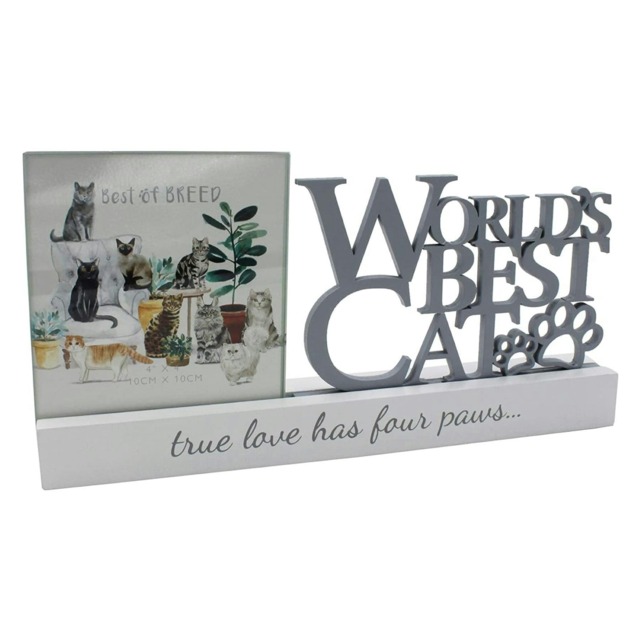 "Best of Breed Photo Frame 4""x4"" - Worlds Best Cat BB443 Multi One Size"