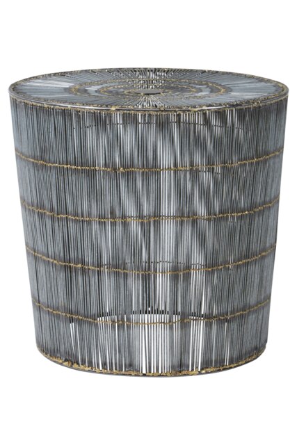Elegant Design Natural Wireframe Side Table, Versatile Side Table For Livingroom, Functional Bedside Table Grey