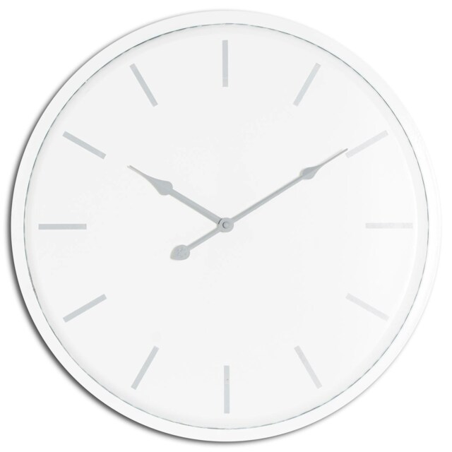 Hill Interiors Brandon Wall Clock - White - 49mm x 4cm x 49cm White White