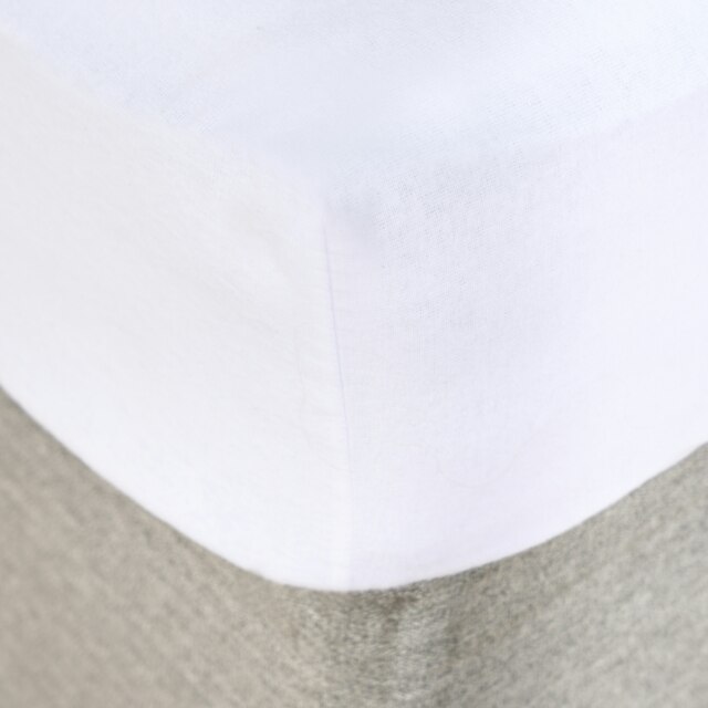 OHS 100% Brushed Cotton Soft Cosy Warm Fleece 25cm Deep Elasticated Fitted Sheet White Super King