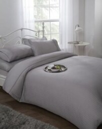 Carlton Collection Duvet Set King Bed Silver