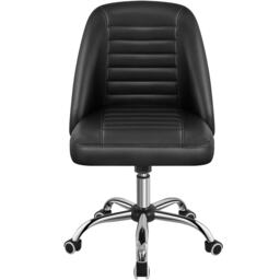 Yaheetech Faux Leather Mid Back Desk Chair for Home Office
