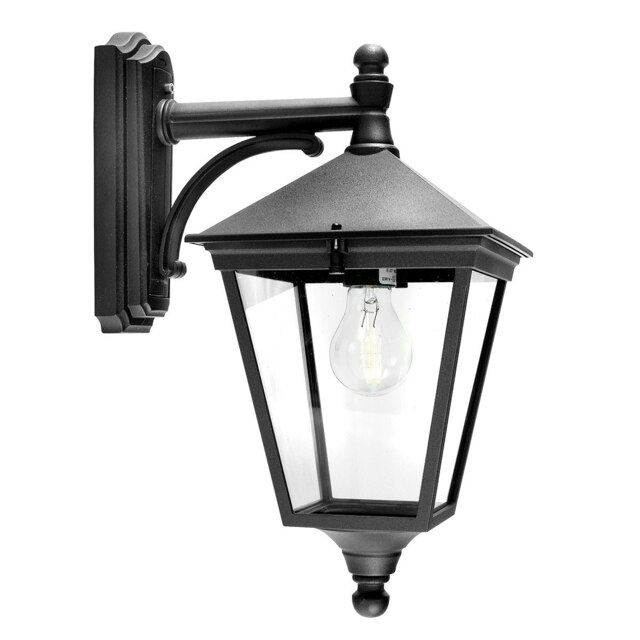 Turin 1 Light Outdoor Wall Lantern Light Black IP54, E27