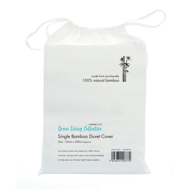 Home & Living Bamboo Duvet Cover - White - Double
