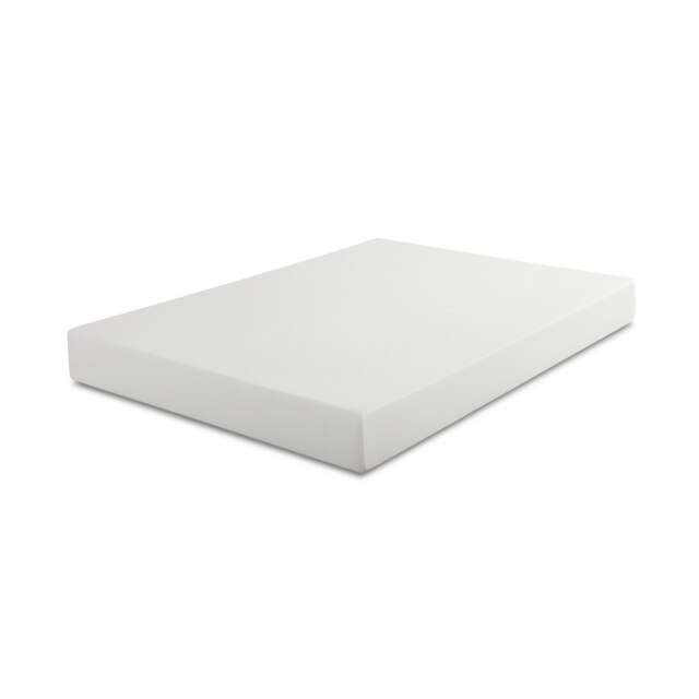 Slim Memory Foam Mattress for Compact Spaces - Medium Firm, Cool-Touch Fabric White Double