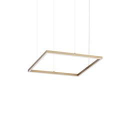Oracle Slim Square Non Dim 3000K Round 50cm Integrated LED Pendant Ceiling Light Brass 3050lm
