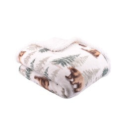 D & D Bear Walks Bedspread Natural