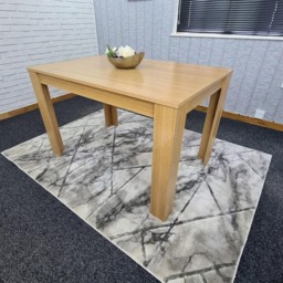 KOSY KOALA 6 Seater Modern Light Wood Effect Dining Table with Melamine Finish for Kitchen and Dining Table Only 140 x 80 x 75 cm