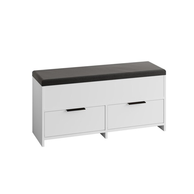 Decortie Cove Shoe Storage Bench 106x34x50cm White