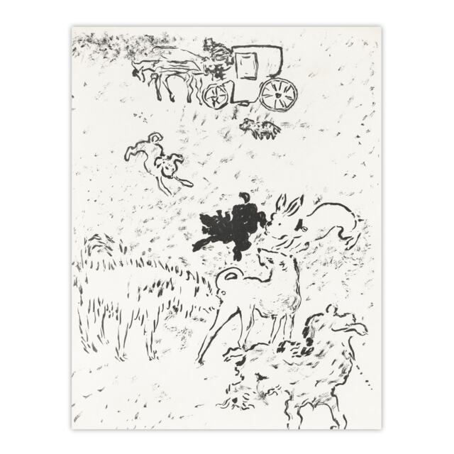 The Dogs Art Nouveau Drawing Pierre Bonnard Huge Wall Art Poster Print