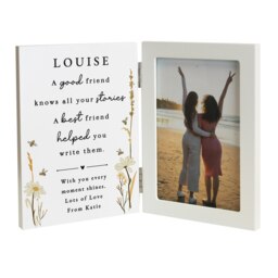 Personalised Friend Wooden Hinged 6x4 Photo Frame White One Size