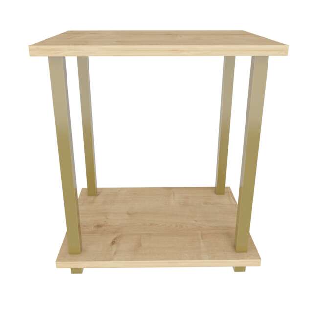 Decorotika Gurnee Metal Frame Side End Table - W 45 cm x H 48 cm x D 35 cm