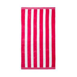 Cabana Stripe Large Beach Towel - 100% Cotton Pink One size