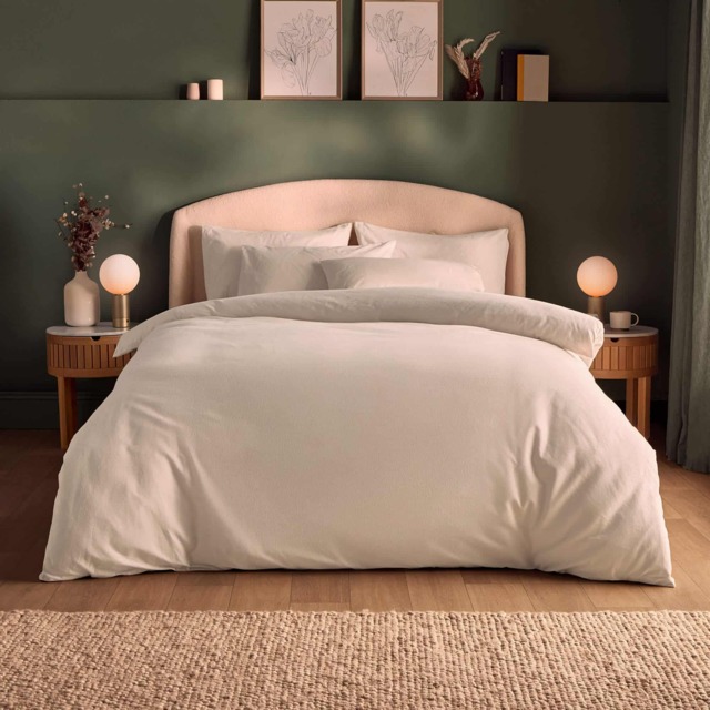 Silentnight Brushed Cotton Duvet Cover Set, Natural