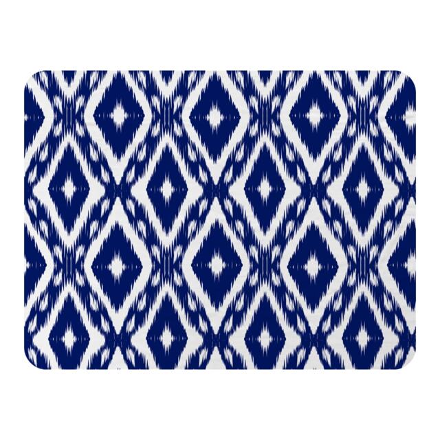 Tribal Art Ikat Ogee In Traditional Classic Blue Blanket Multi