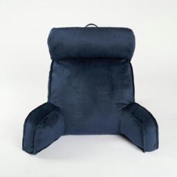 OHS Soft Plump Cosy Reading Support Sofa Bed Pillow Cuddle Cushion With Head Rest Blue Navy Blue 80 x 60cm 1