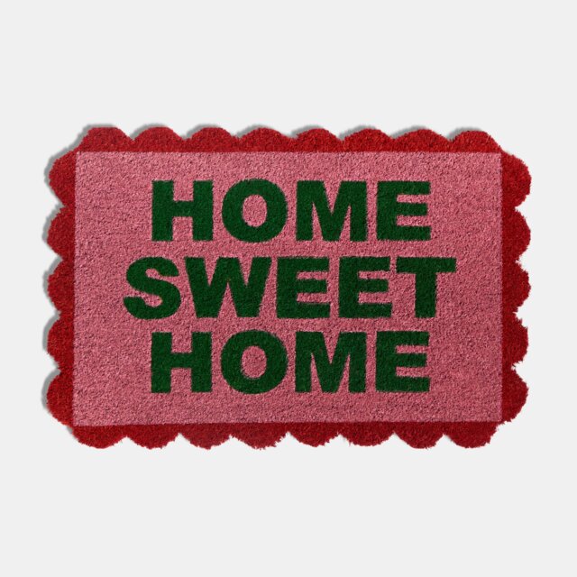 OHS Scallop Edge Slogan Non Slip Coir Mat Doormat Rug