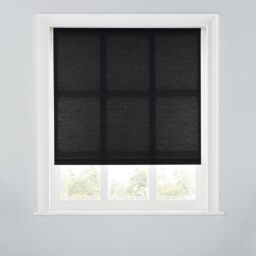 A.Unique Home Premium Trimmable Daylight Roller Window Blind - Light Filtering Fabric - 6FT - BLACK - 180CM (W) x 170CM (L)
