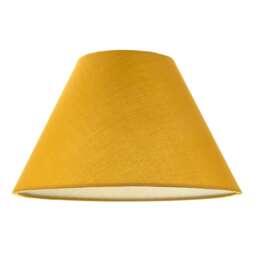 "Traditional 12"" Ochre Cotton Coolie Lampshade Suitable for Table Lamp or Pendant Yellow Ochre 1"