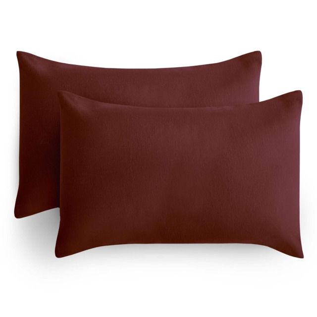 Silentnight Brushed Cotton Pillowcase Pair - Burgundy