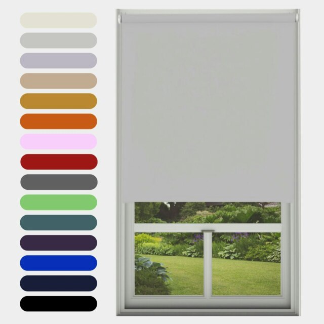 Blackout Roller Blind Light Grey 180cm Grey Light Grey