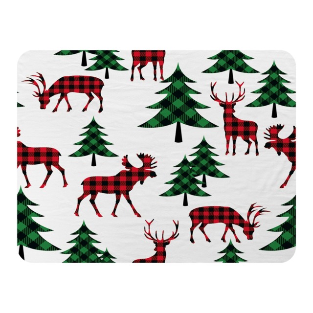 Buffalo plaid woodland (blanket)