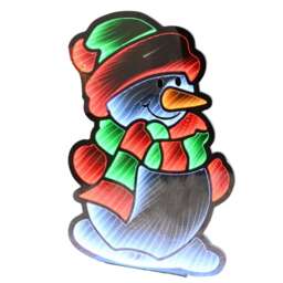 60cm Light up Snowman Infinity Christmas Decoration with Red, White and Green LEDs