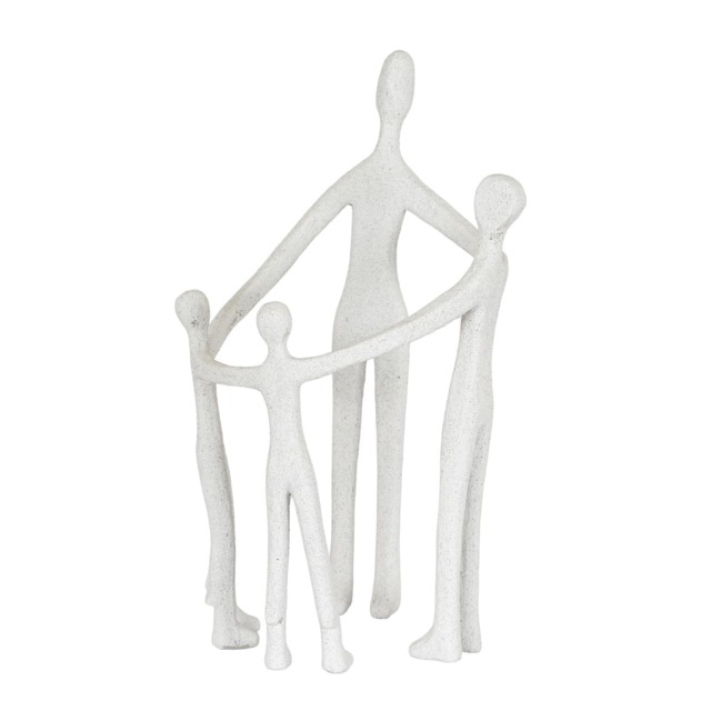 Hill Interiors Kin Ceramic Family Ornament White White 31cm x 19cm x 19cm 1