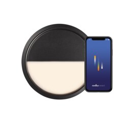 Nordlux Avasmart Outdoor Ceiling Light Black Aluminium Intergrated LED Smart - Mains Powered, IP54