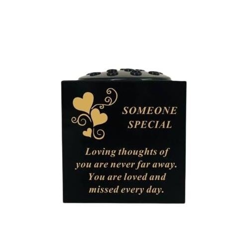 David Fischhoff Black Grave Vase 14.5 x 14.5cm - Someone Special Black