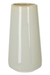 Interiors By Premier Stone-Colored Glazed Porcelain Bud Vase,Tapered Mini Flower Vase For Table Décor,Decorative Flower Pot Cream