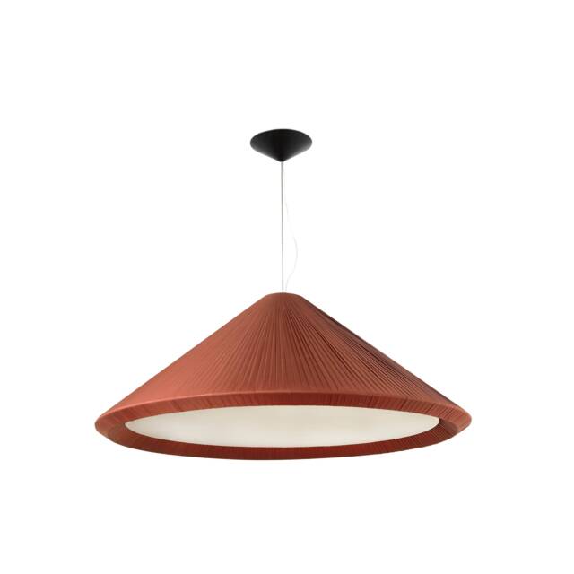 Hue 4 Light Large Dome Ceiling Pendant Burgundy, E27