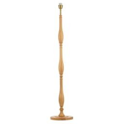 Traditional Oak Wood Floor Lamp Base with Sleek Triple Segment Design