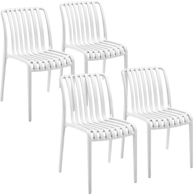 Garden chairs Alcudia - durable, stackable and weather-resistant Cream cream One Size 4