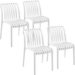 Garden chairs Alcudia - durable, stackable and weather-resistant Cream cream One Size 4