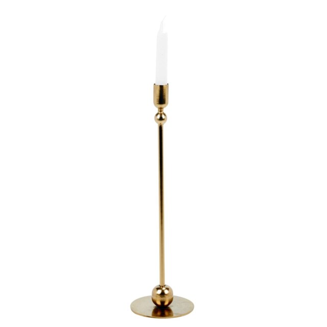 33cm Tall Metal Iron Taper Candle Stick Holder Dinner Table Wedding Party Decor Gold 1 x Gold