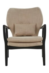 Stockholm Beige Chair With Black Wooden Frame Brown