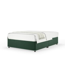 Signature Platinum 2000 Pocket Sprung Green Plush Velvet Divan Set Small Single