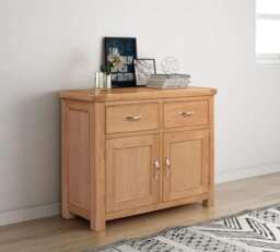 Bologna 2 Door 2 Drawer Sideboard - L44 x W106 x H86 cm - Oak Brown
