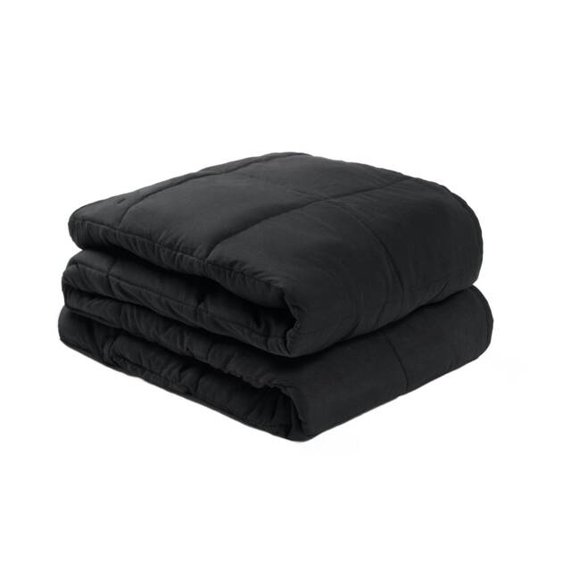 OHS Weighted Blanket 6kg Quilted, 125x180cm - Black