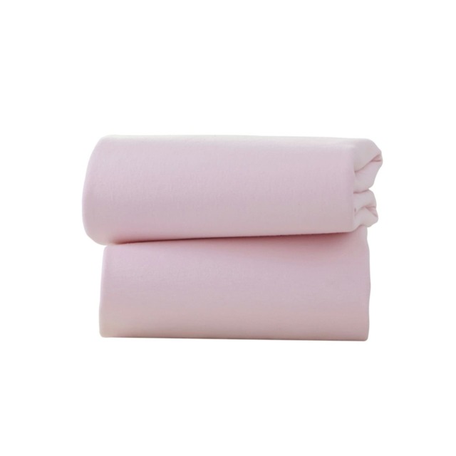 Clair de Lune 2 Pack Pram/Crib Sheets - Pink