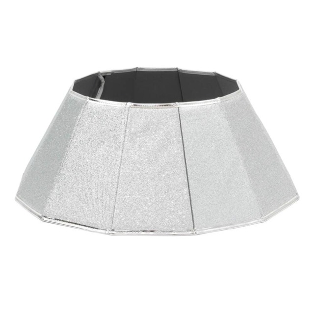 Diamond Glossy Christmas Tree Skirt Silver