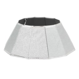 Diamond Glossy Christmas Tree Skirt Silver